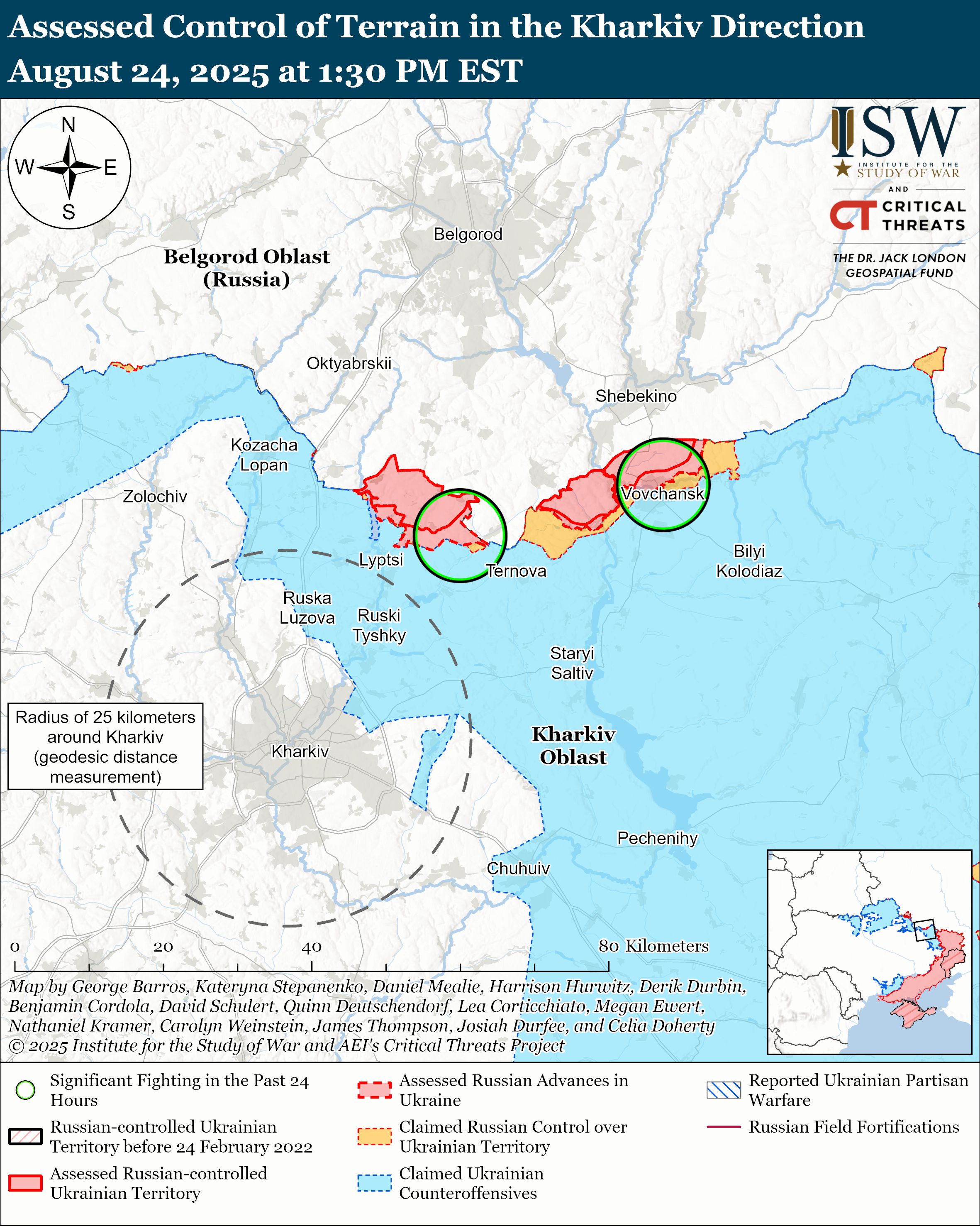 РФ наступає вздовж всієї лінії фронту, а ЗСУ мали успіх біля Покровська: карти ISW
